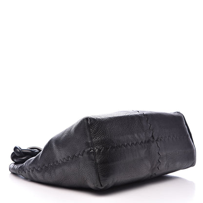Bottega Veneta Cervo Deerskin Braided Ring Shoulder Bag Black 4 of 16