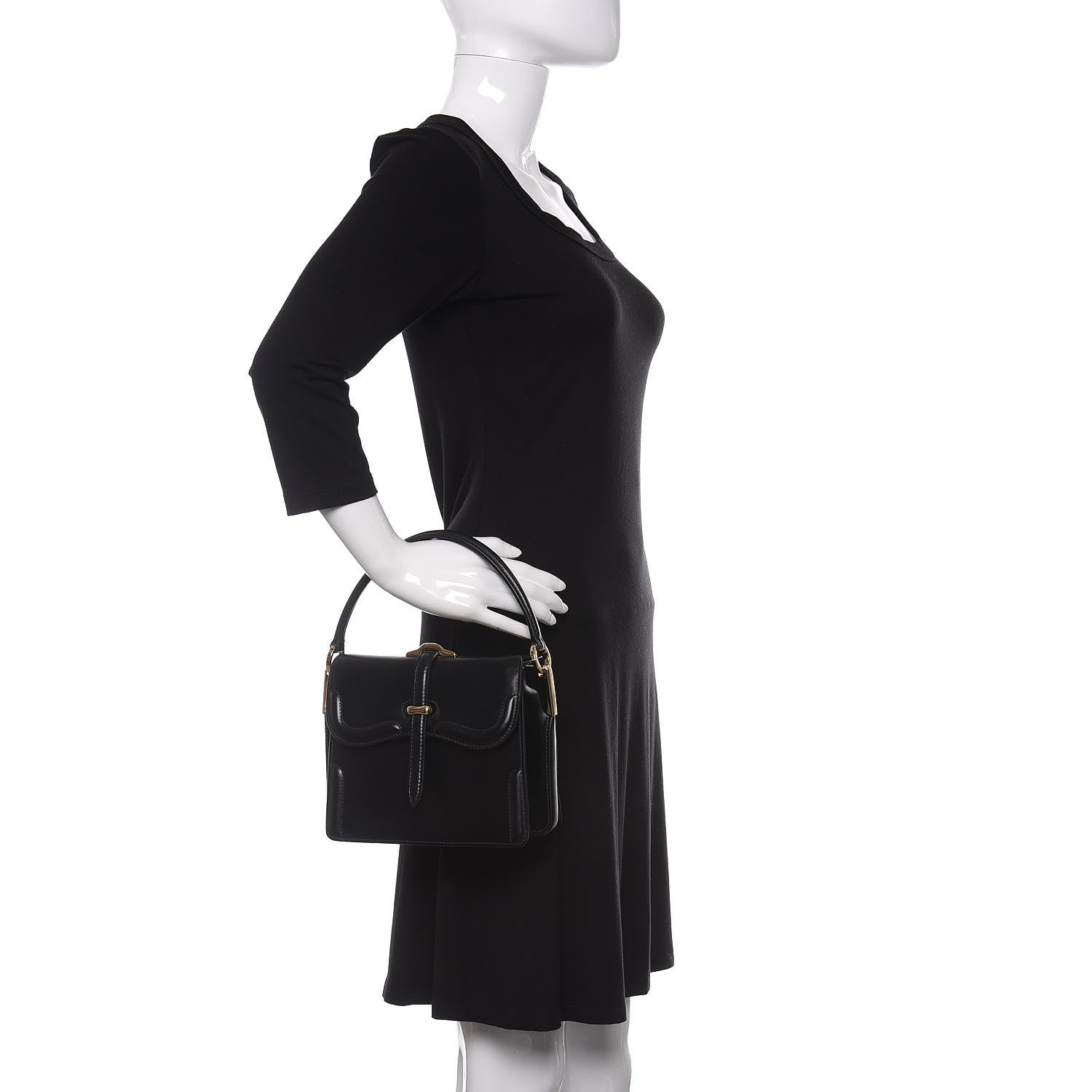 Prada City Calfskin Small Belle Shoulder Bag Black 2 of 9