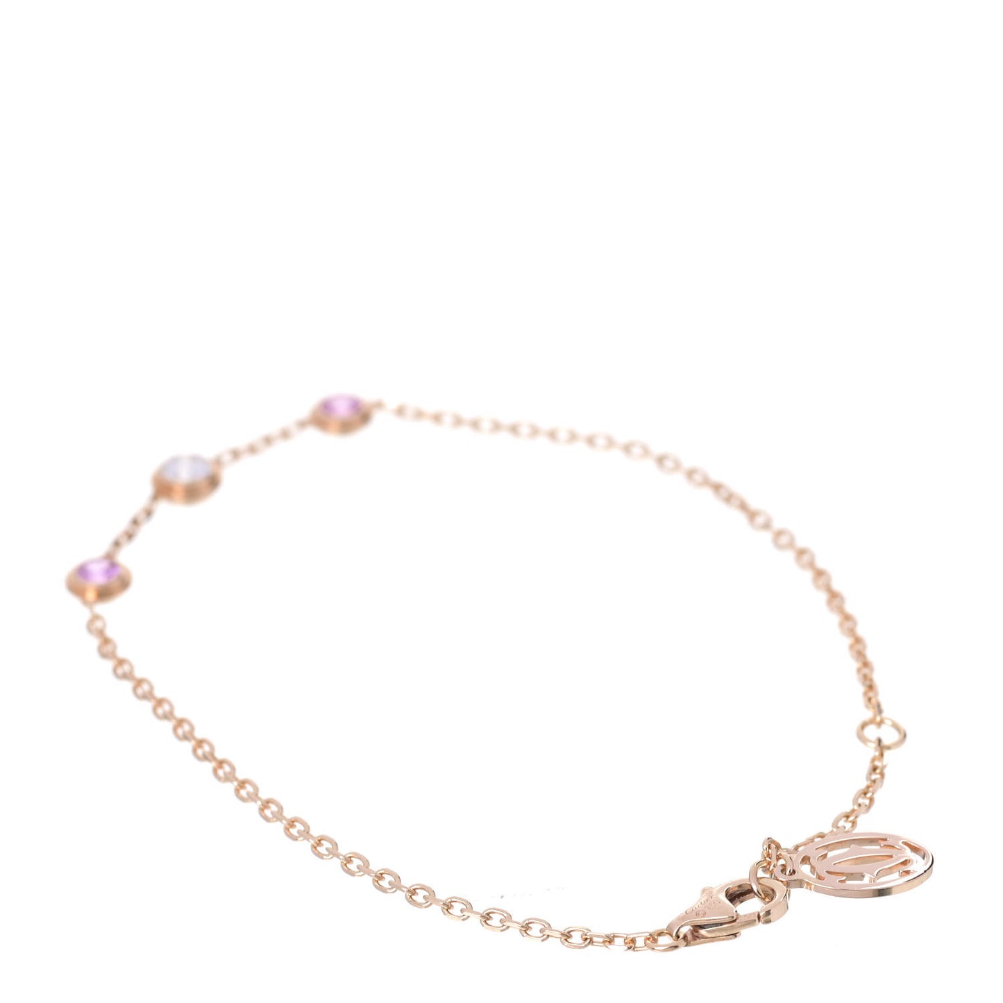 18K Pink Gold Diamond Pink Sapphire D'Amour Bracelet