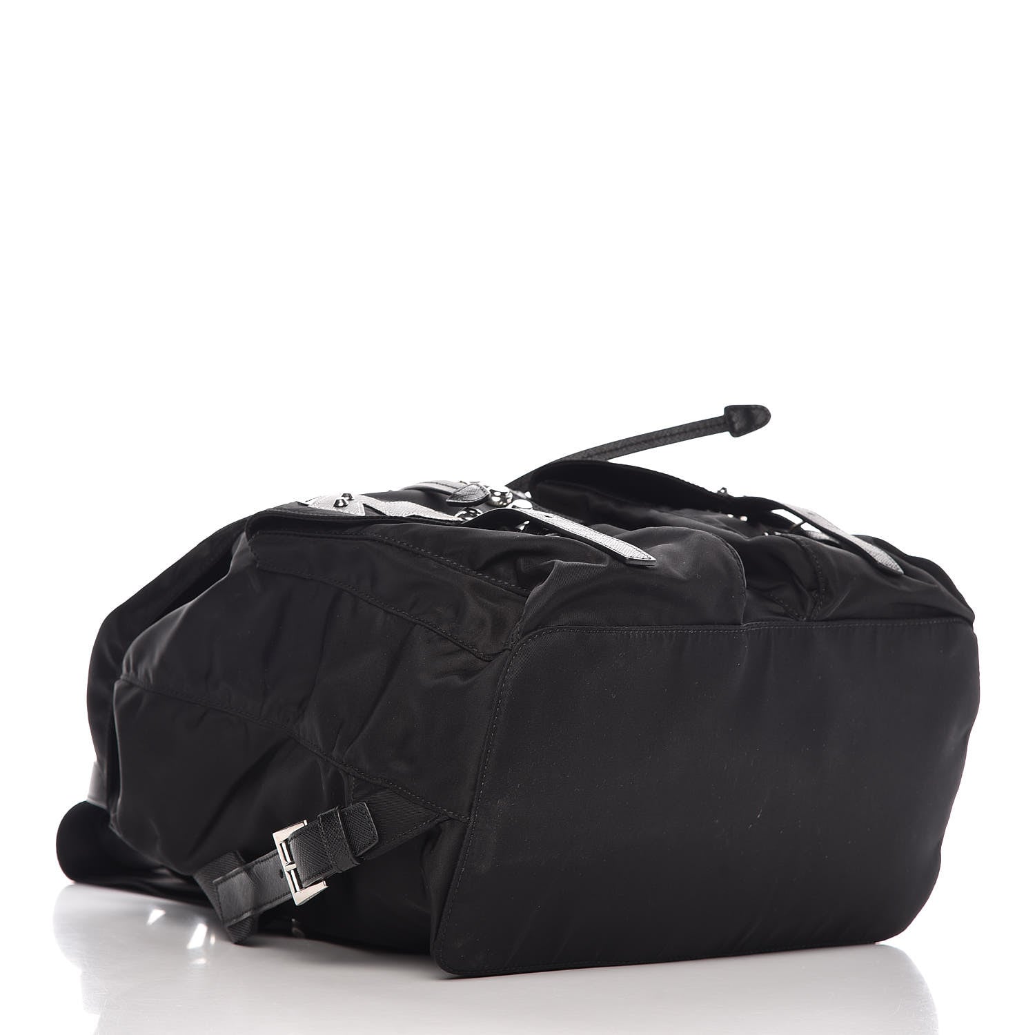 Prada Tessuto Nylon Saffiano Robot Backpack Black 4 of 12