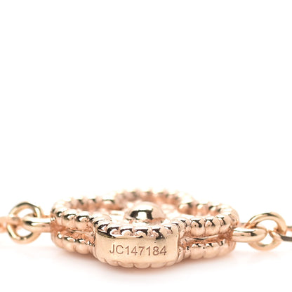 Van Cleef & Arpels 18K Rose Gold 16 Motifs Sweet Alhambra Necklace 6 of 7