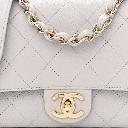 Chanel Caviar Quilted Small City Walk Flap Light Grey 8 of 10