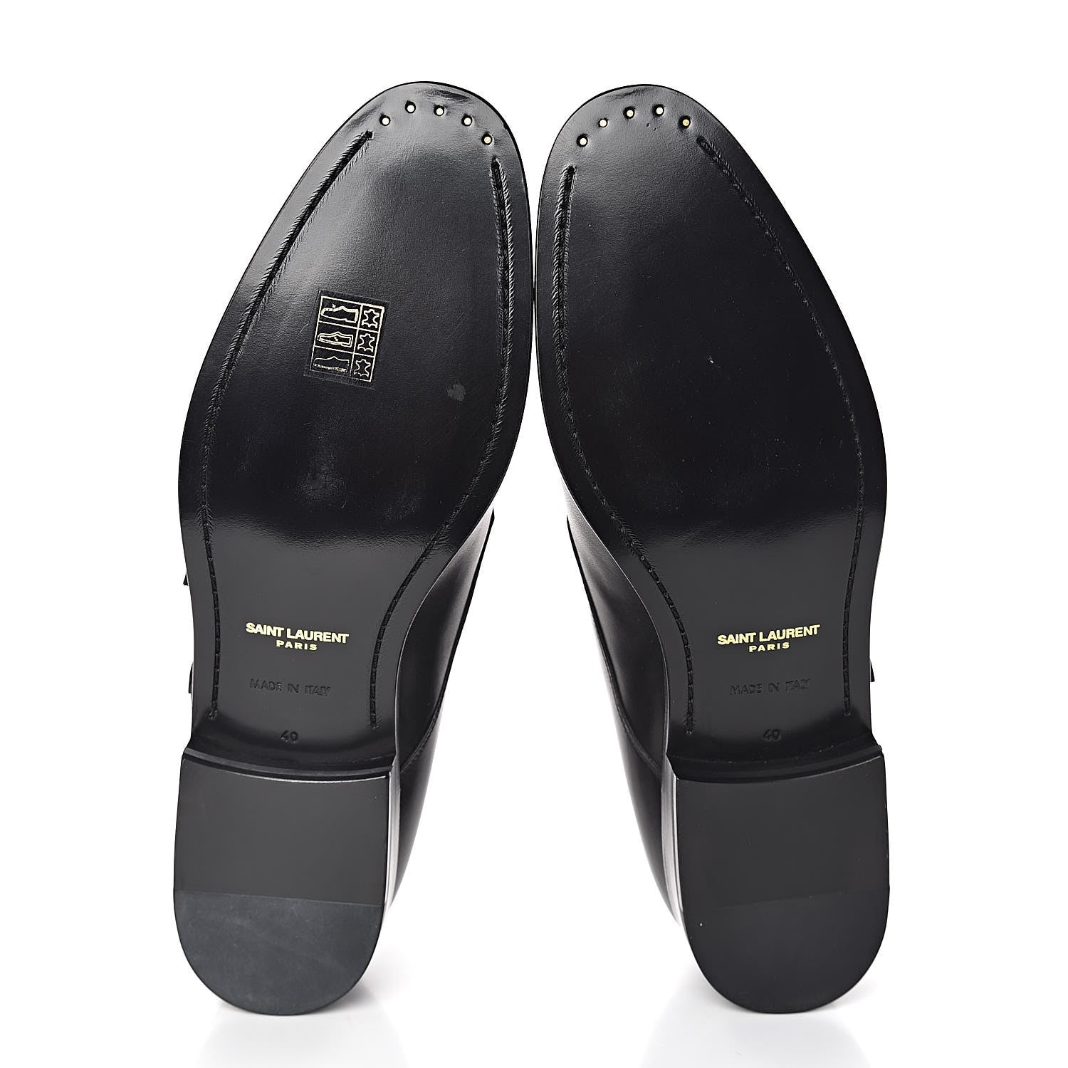 Saint Laurent Calfskin Mens Dylan 20 Monk Oxford 40 Black 6 of 10