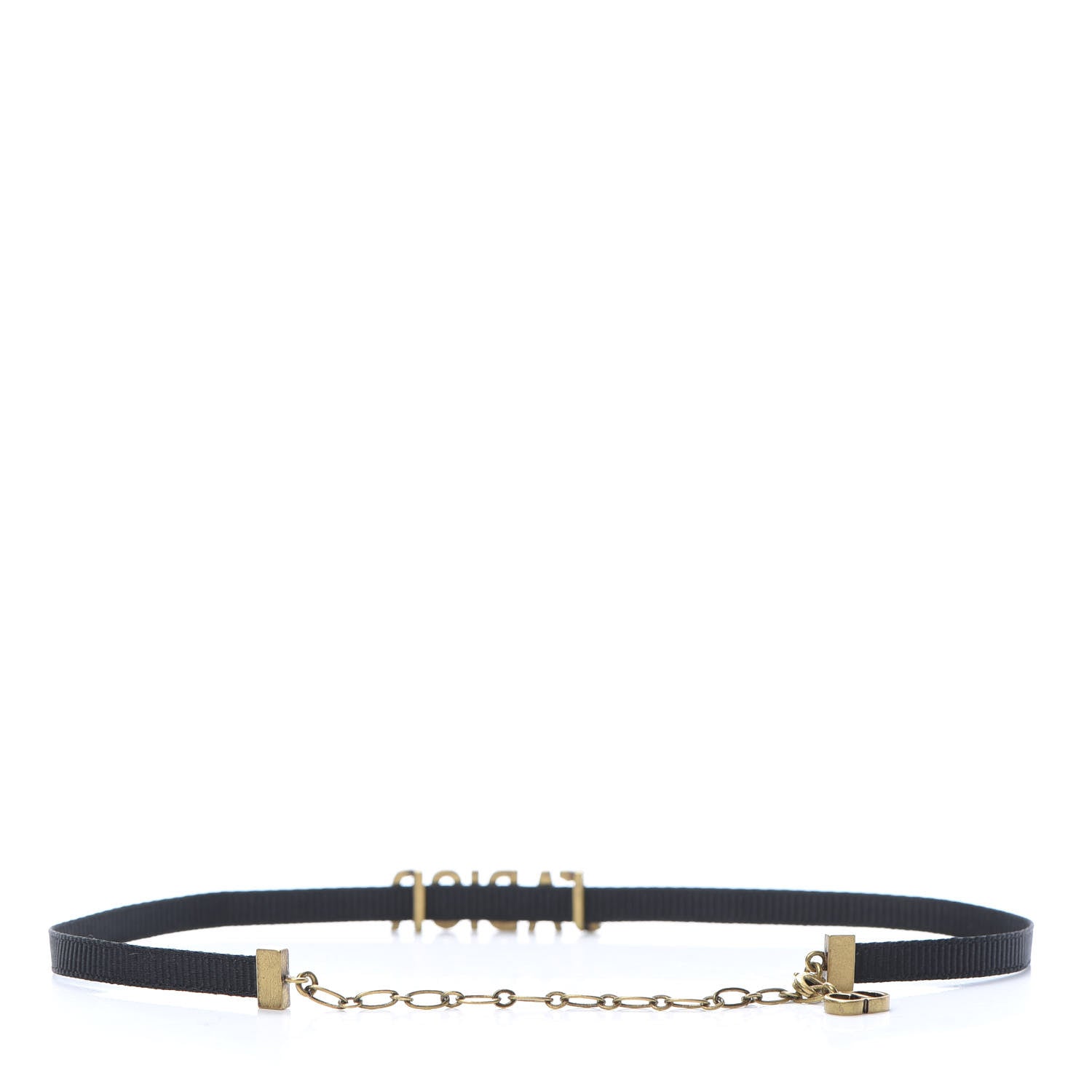 Christian Dior Grosgrain Ribbon J'Adior Logo Choker Necklace Black 3 of 4