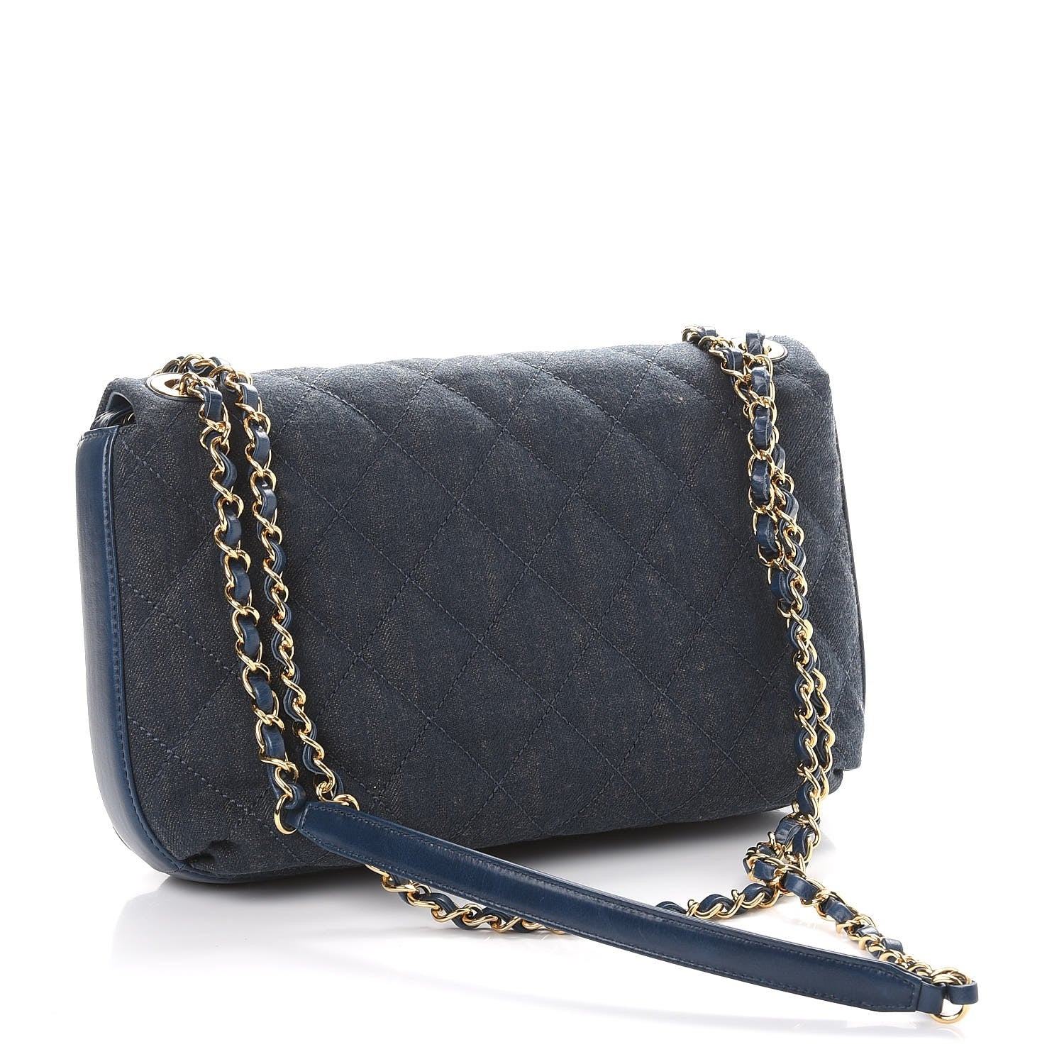 Chanel Denim Calfskin Quilted Small Flap Blue 3 of 9