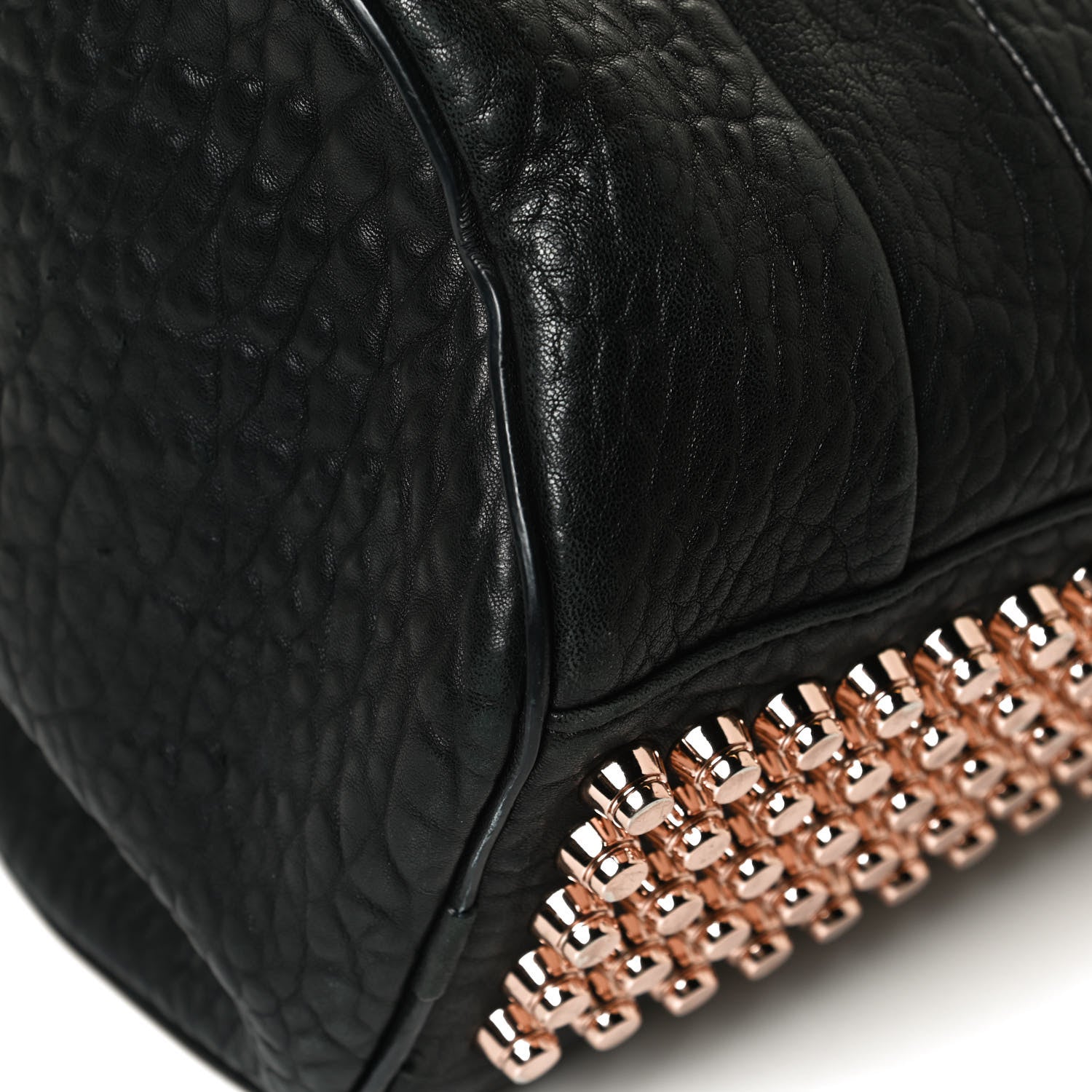 Alexander Wang Pebbled Lambskin Rocco Black Rose Gold Hardware 11 of 16