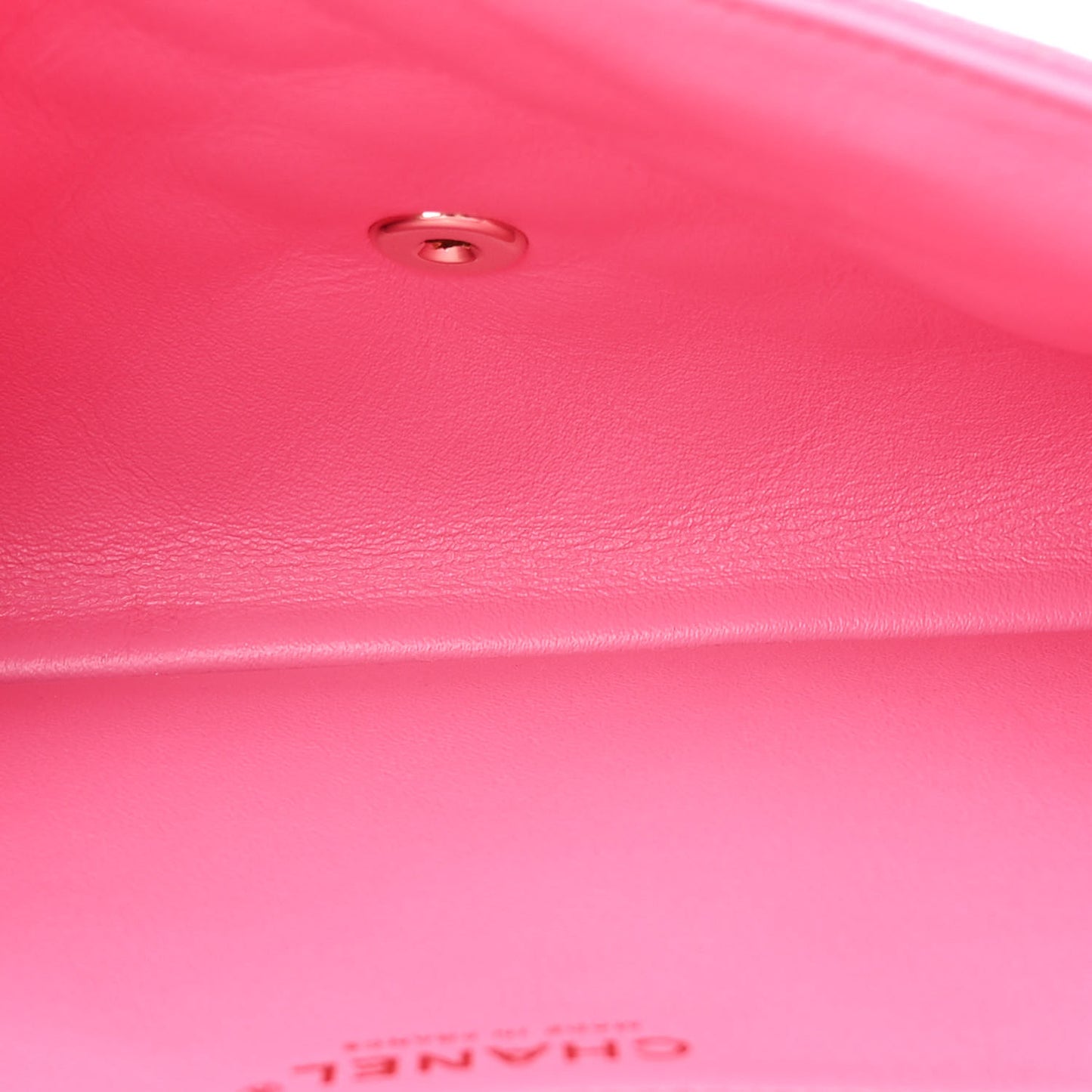 Caviar Quilted Flap Clutch Pink