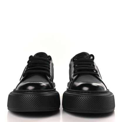 Prada Re-Nylon Spazzolato Rubber Triangle Logo Macro Quilted Womens 45mm Platform Sneakers 39 Black 2 of 8
