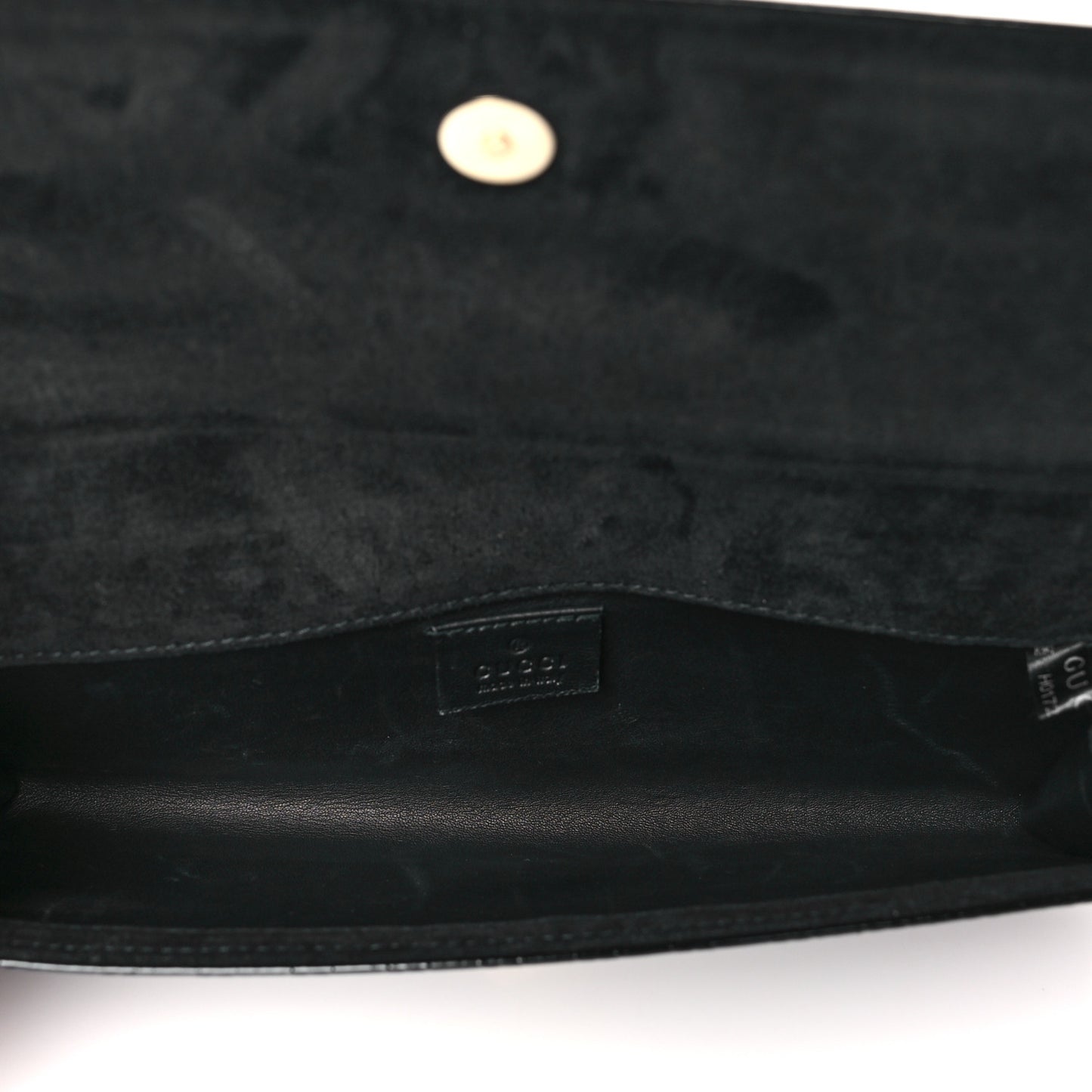 Patent Microguccissima Small Broadway Clutch Black