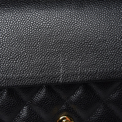 Chanel Caviar Quilted Jumbo Double Flap Black 9 of 10