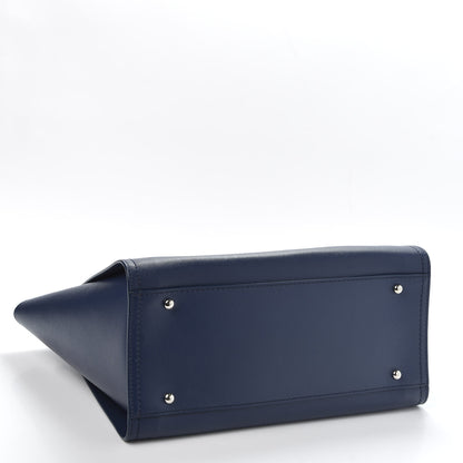 Chanel Caviar Small Studded Deauville Tote Navy 3 of 10