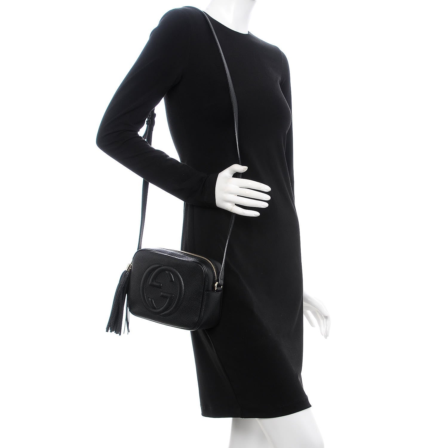 Gucci Pebbled Calfskin Small Soho Disco Bag Black 2 of 7