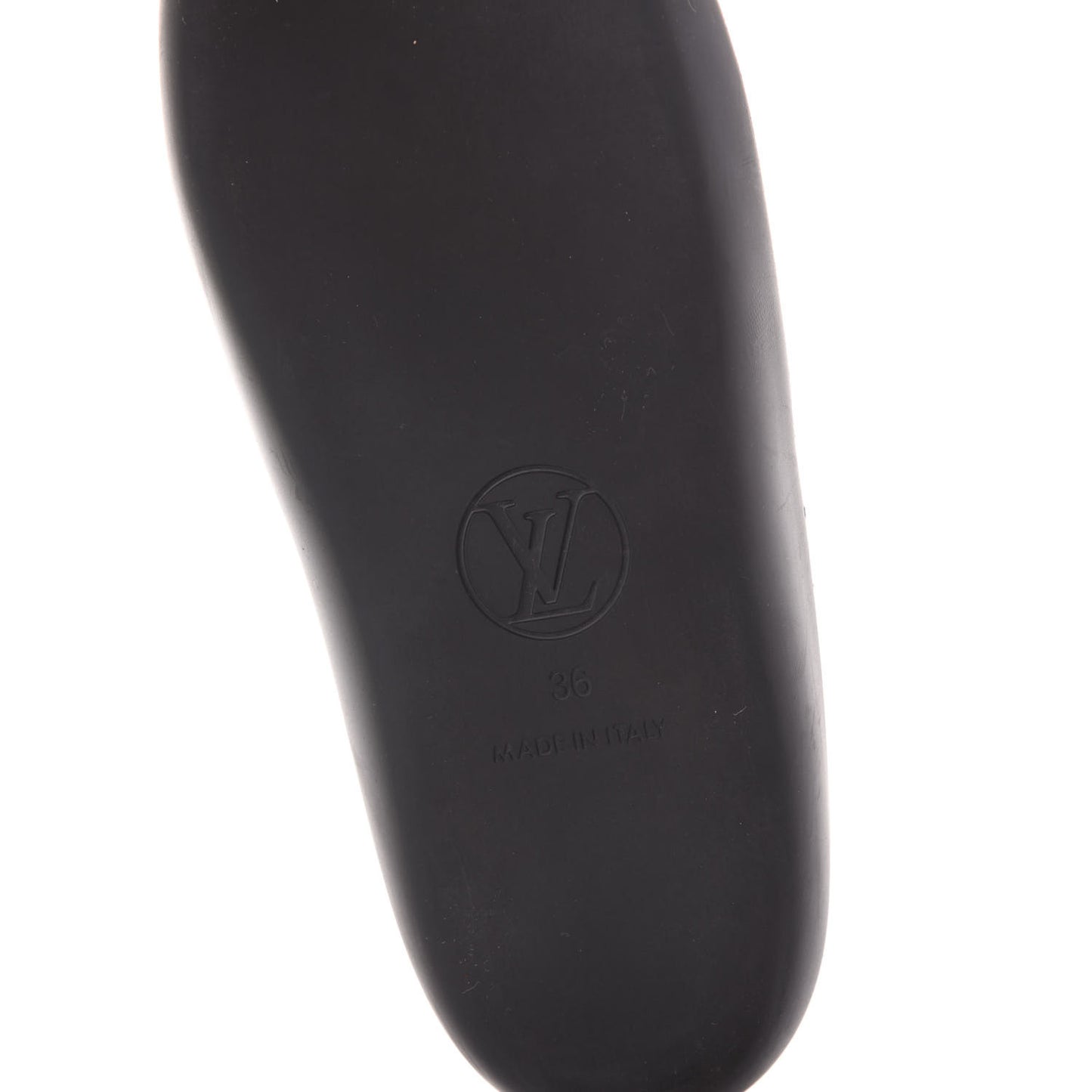 Metallic Calfskin Monogram Logo Sunbath Slide Sandals 36
