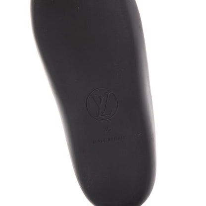 Louis Vuitton Metallic Calfskin Monogram Logo Sunbath Slide Sandals 36 6 of 9