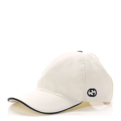 Gucci Canvas Web Baseball Hat XL 60 White 1 of 9