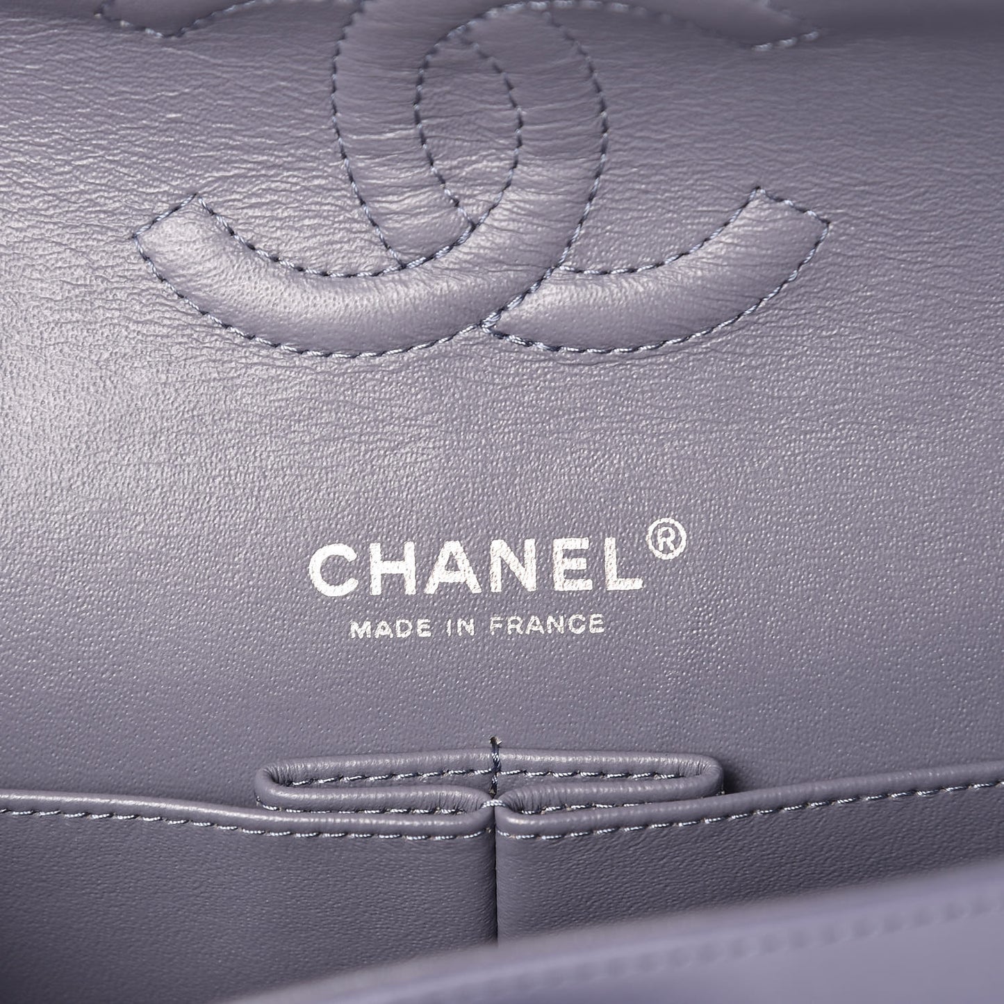 Lambskin Quilted Medium Double Flap Light Purple
