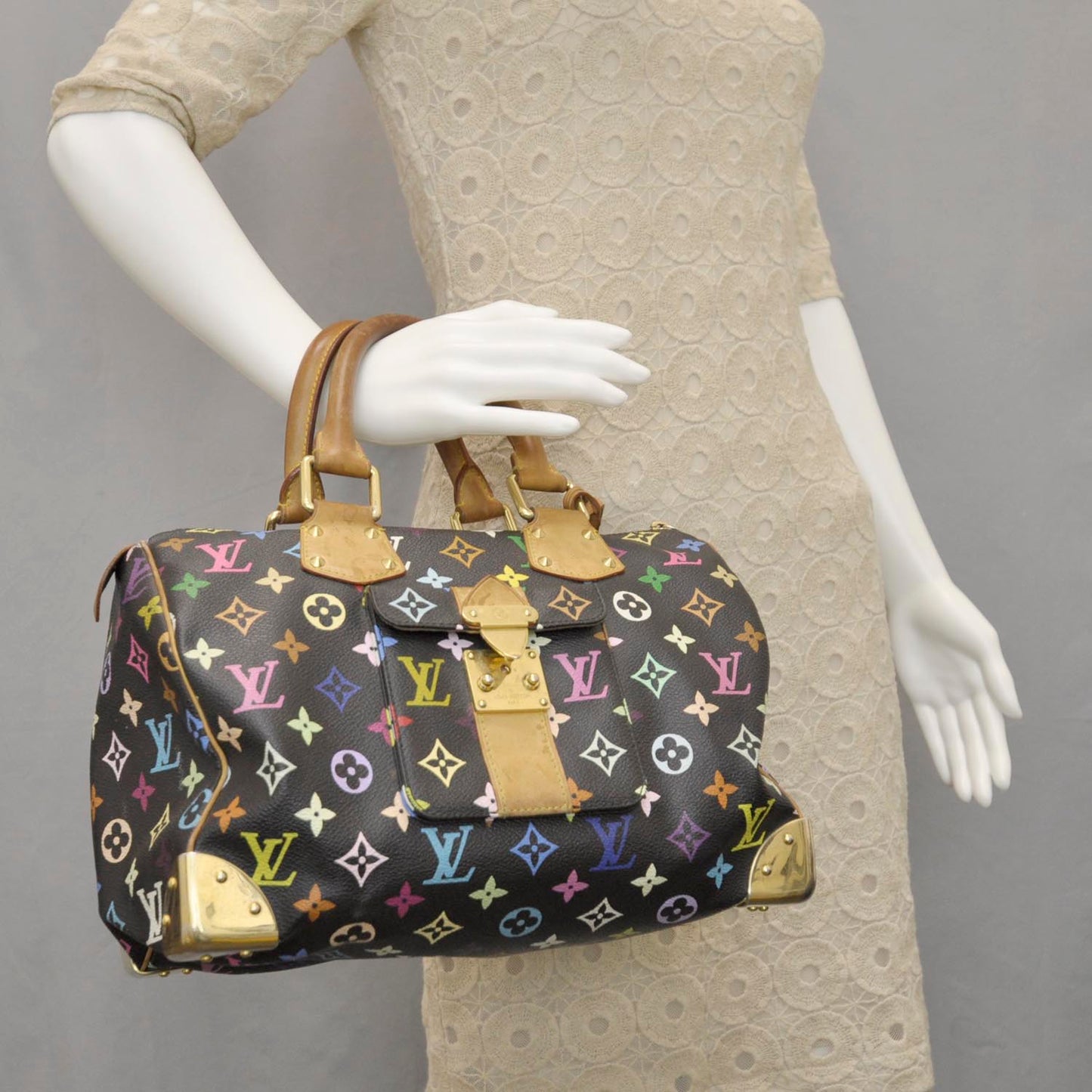 Monogram Multicolor Speedy 30 Black