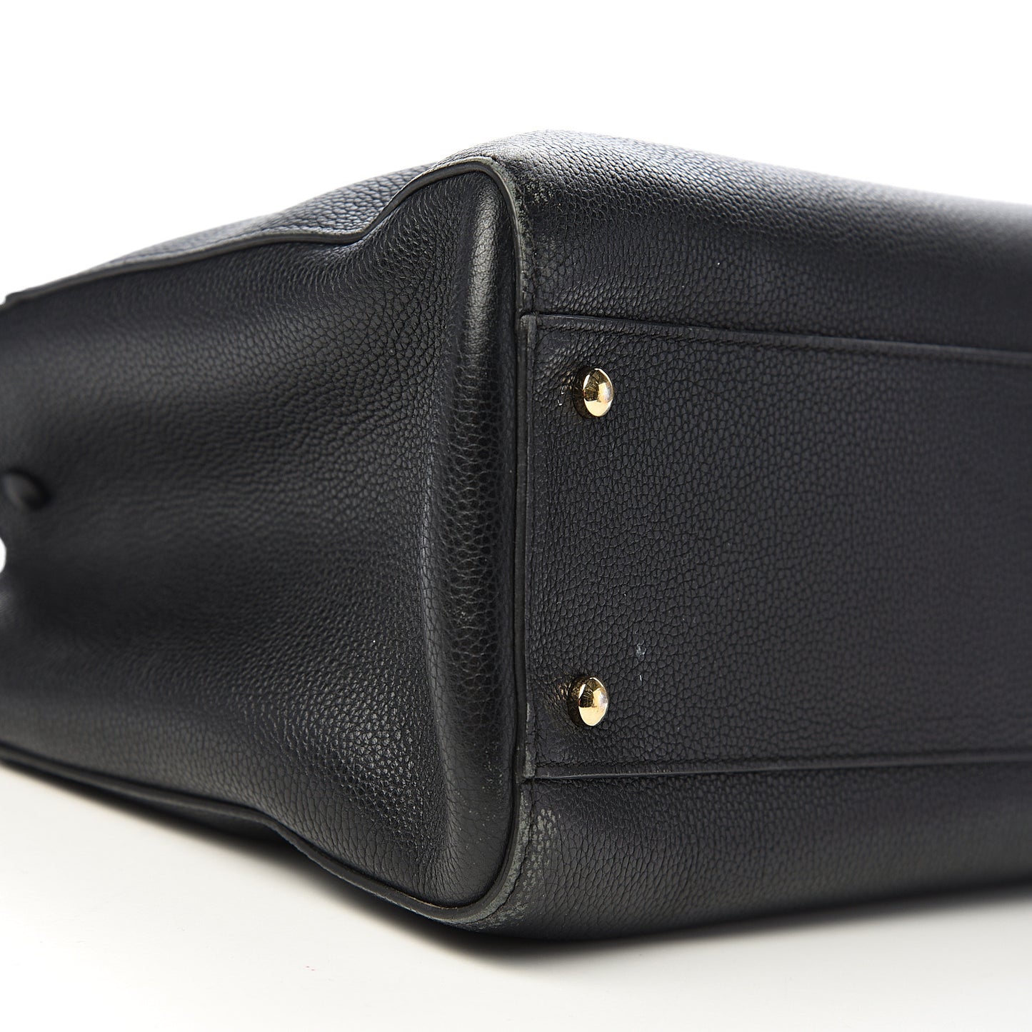 Grained Calfskin Small Neo Executive Shopper Tote Black