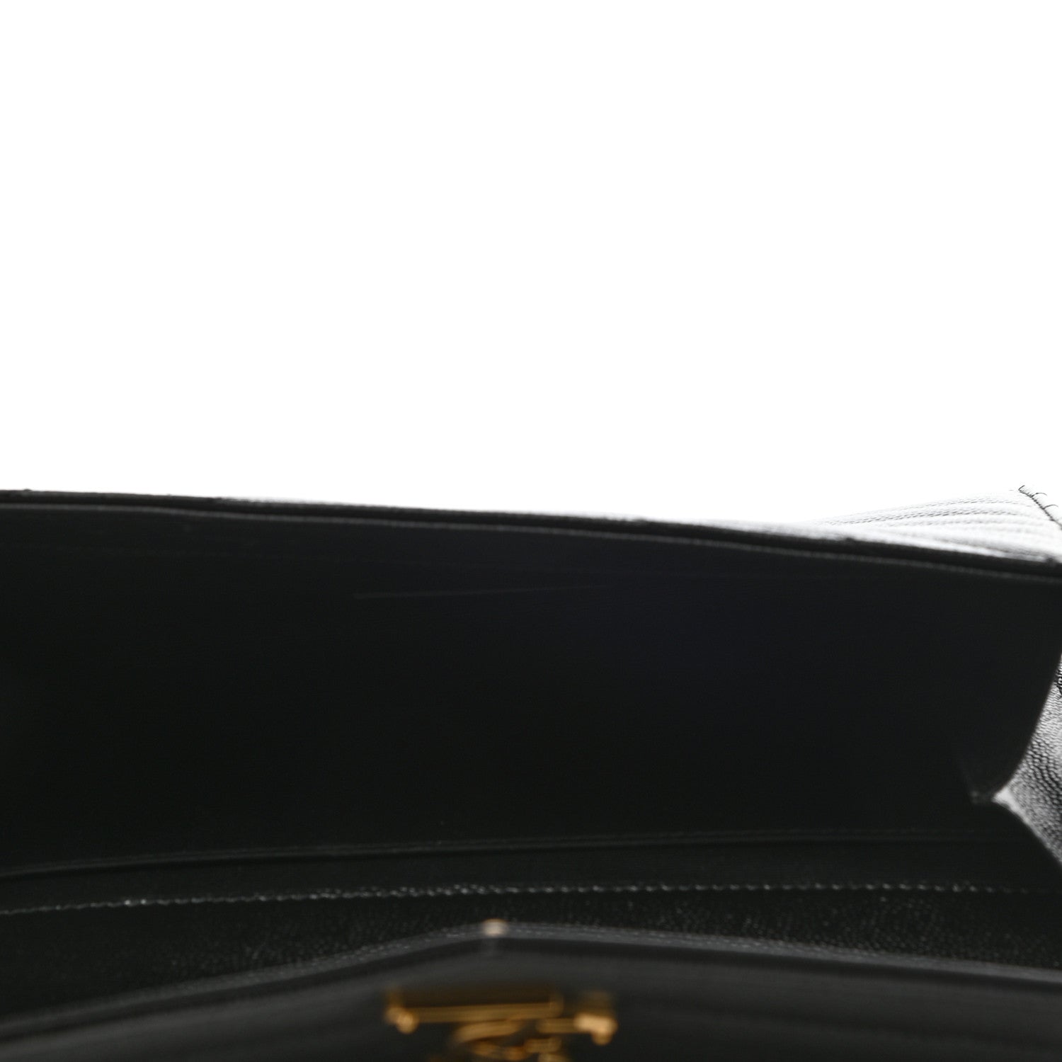 Saint Laurent Grain De Poudre Matelasse Chevron Monogram Envelope Clutch Black 5 of 8