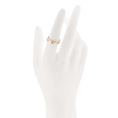 Cartier 18K Pink Gold Diamond 4mm LOVE Wedding Band Ring 53 6.5 2 of 5