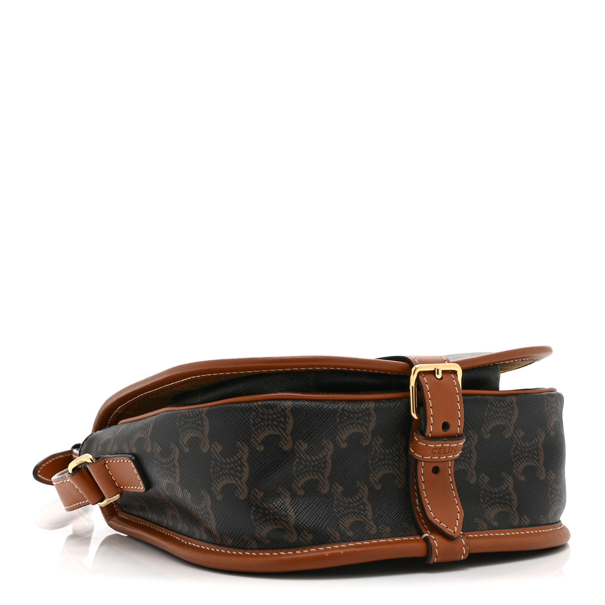 Triomphe Canvas Medium Folco Bag Tan