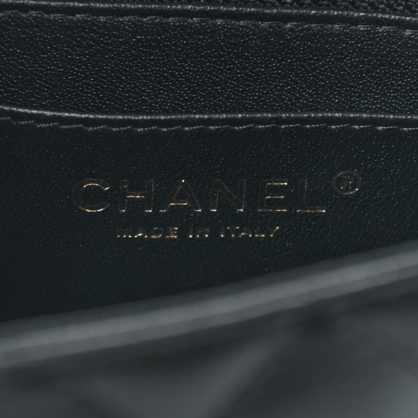 Lambskin Quilted Mini Rectangular Flap Black