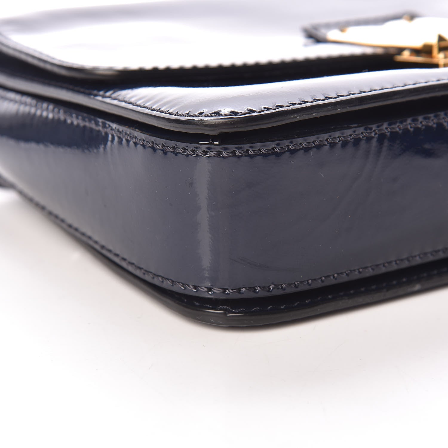 Valentino Garavani Patent L'Amour Rockstud Shoulder Bag Marine 11 of 12