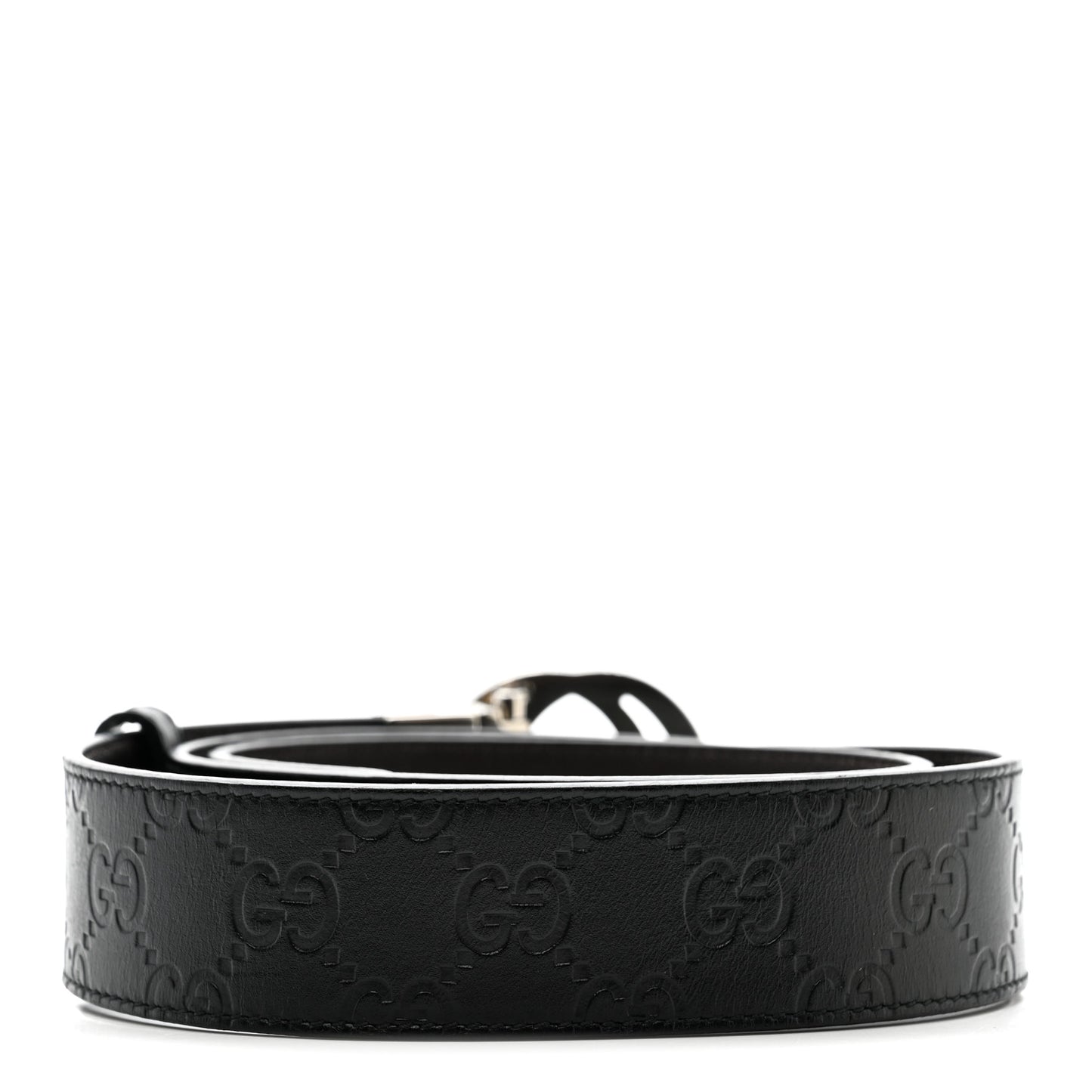 Guccissima Signature Interlocking G 37mm Belt 85 34 Black