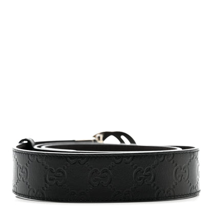 Gucci Guccissima Signature Interlocking G 37mm Belt 85 34 Black 2 of 6