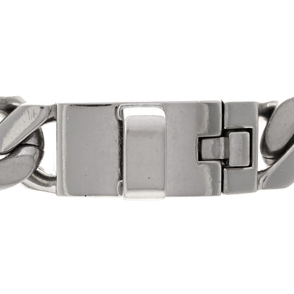 Saint Laurent Metal Chain Choker Necklace Oxidized Silver 4 of 5