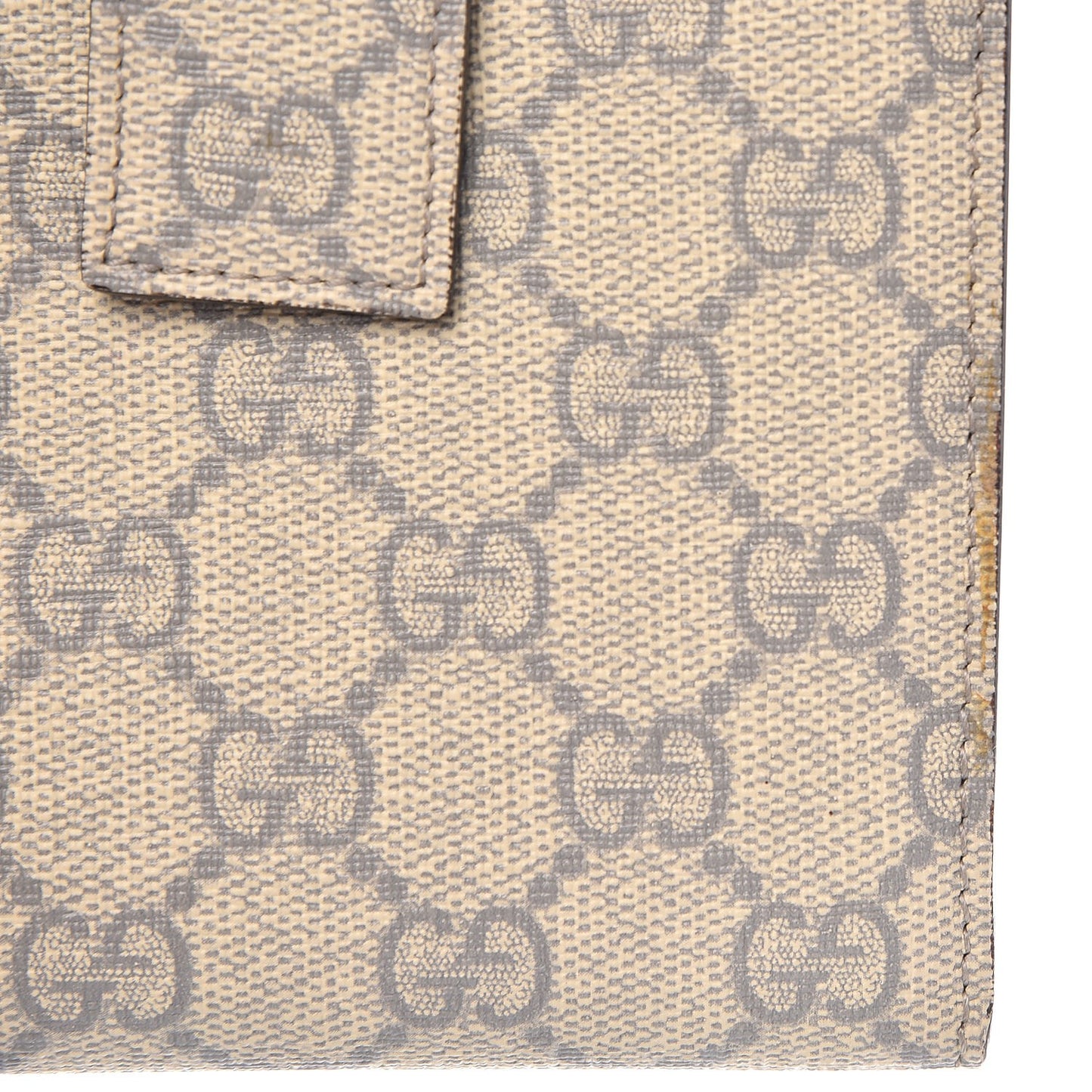 GG Supreme Monogram GG Pierce French Flap Wallet Ecru Grigio
