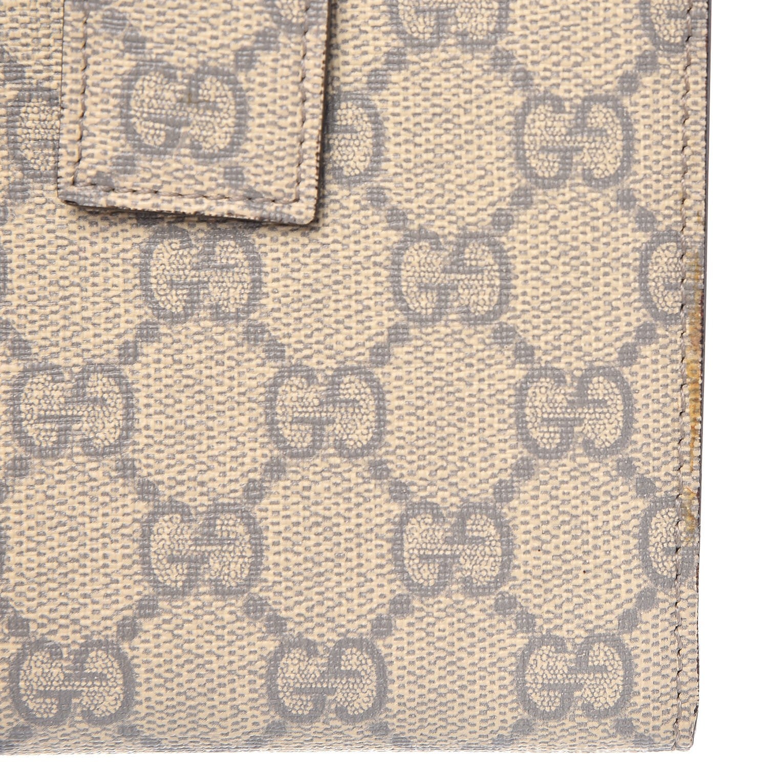 Gucci GG Supreme Monogram GG Pierce French Flap Wallet Ecru Grigio 8 of 9