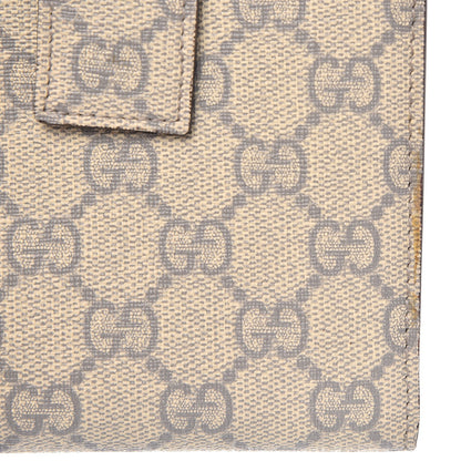 Gucci GG Supreme Monogram GG Pierce French Flap Wallet Ecru Grigio 8 of 9
