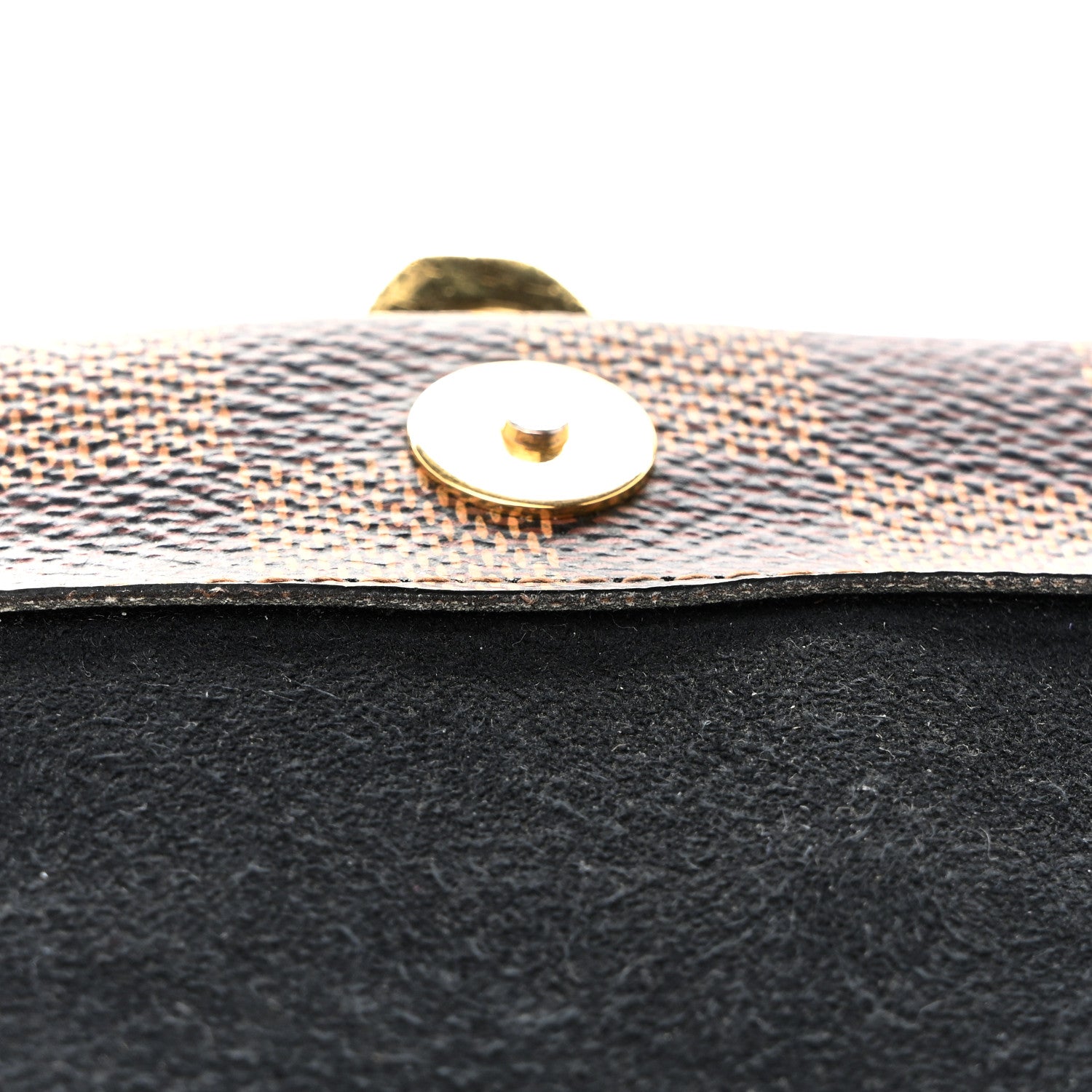 Louis Vuitton Damier Ebene Vavin Chain Wallet Black 15 of 17