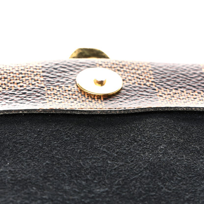 Louis Vuitton Damier Ebene Vavin Chain Wallet Black 15 of 17