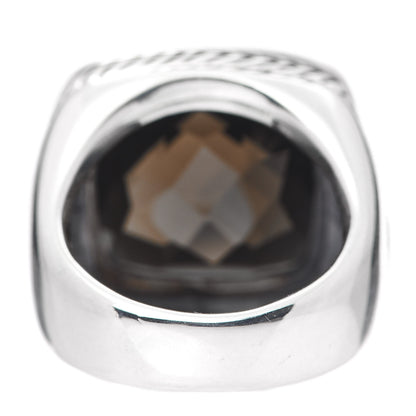 David Yurman Sterling Silver Diamond Smoky Quartz 14mm Albion Statement Ring 52 6 4 of 5