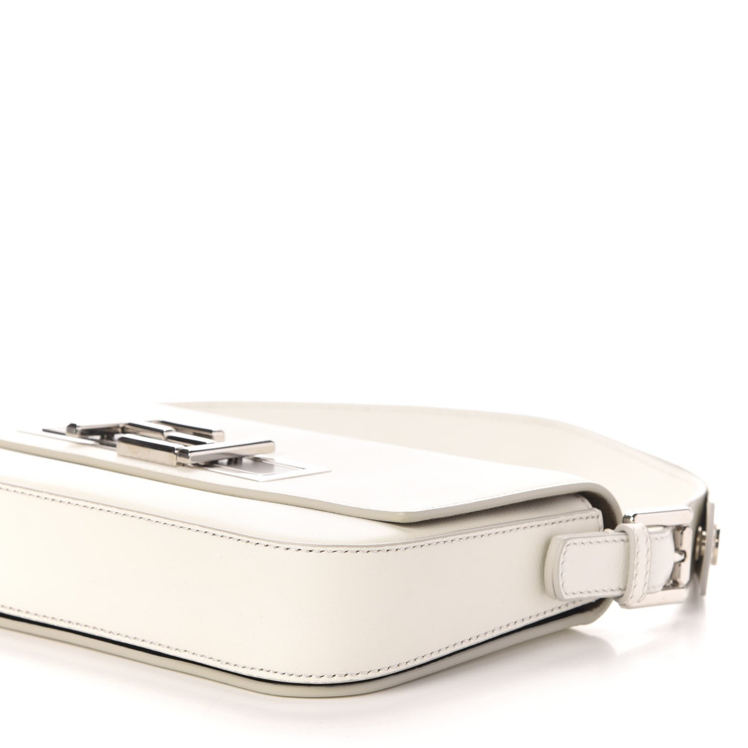 Fendi Vitello Dolce Bi-Color 3Baguette Shoulder Bag White Black 9 of 10