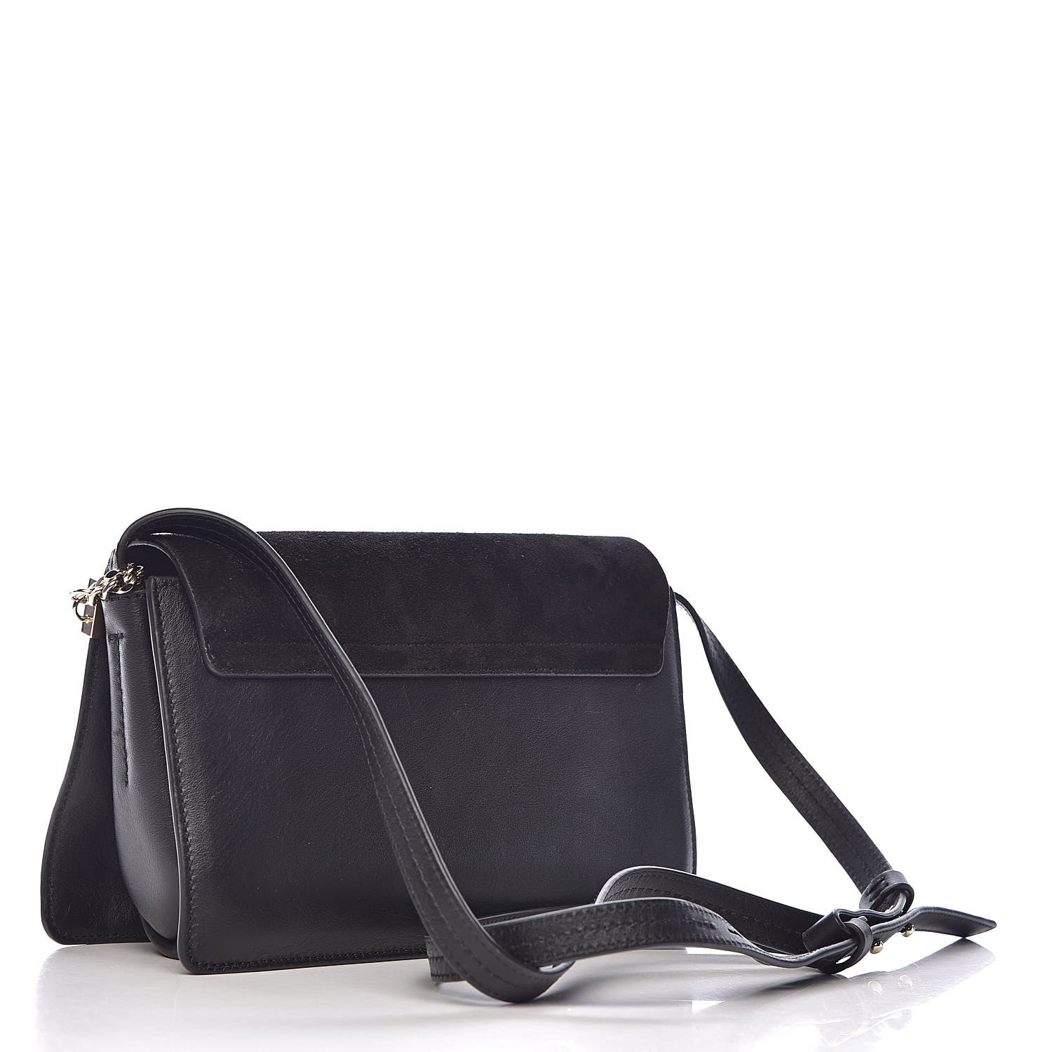 Chloe Suede Calfskin Small Faye Shoulder Bag Black 3 of 11
