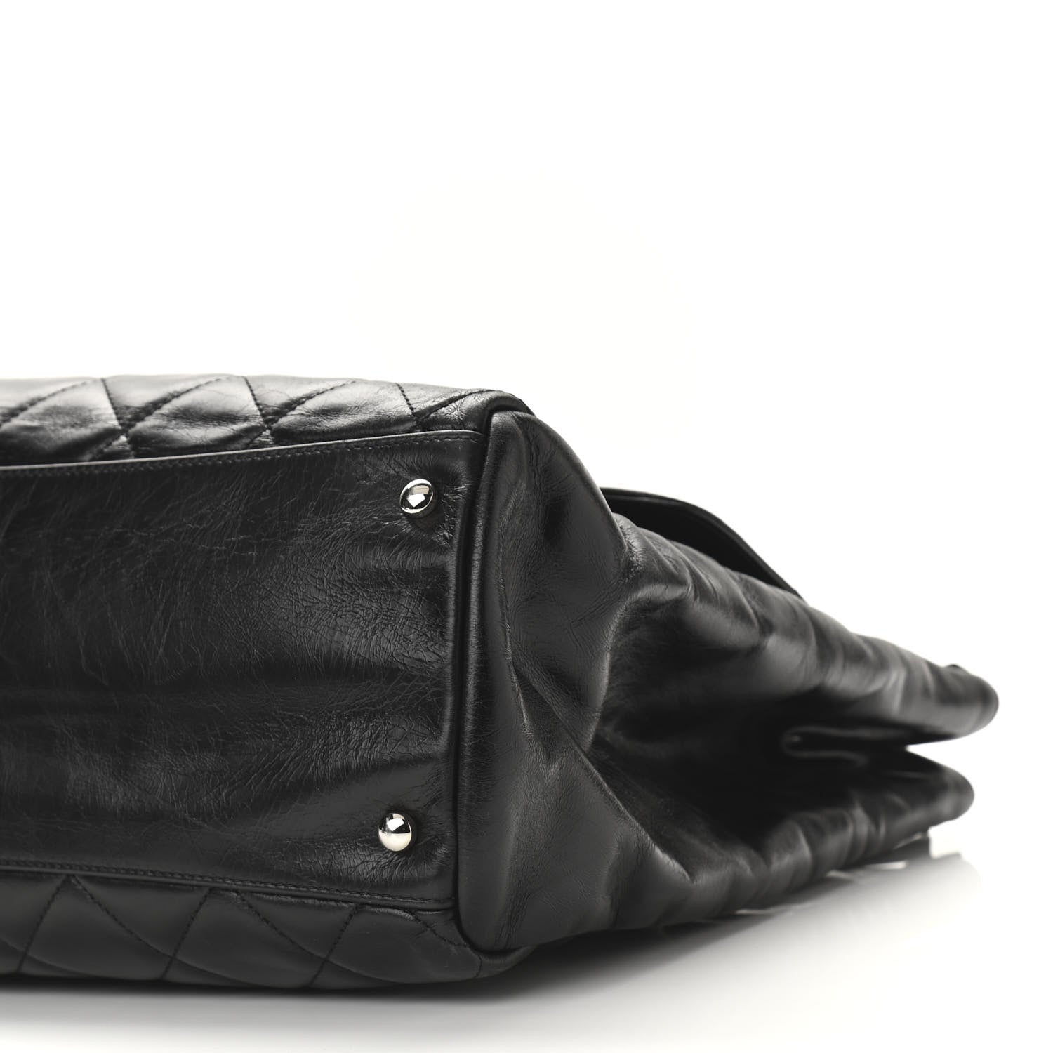 Chanel Glazed Calfskin Quilted Large CC Delivery Tote Black 10 of 16