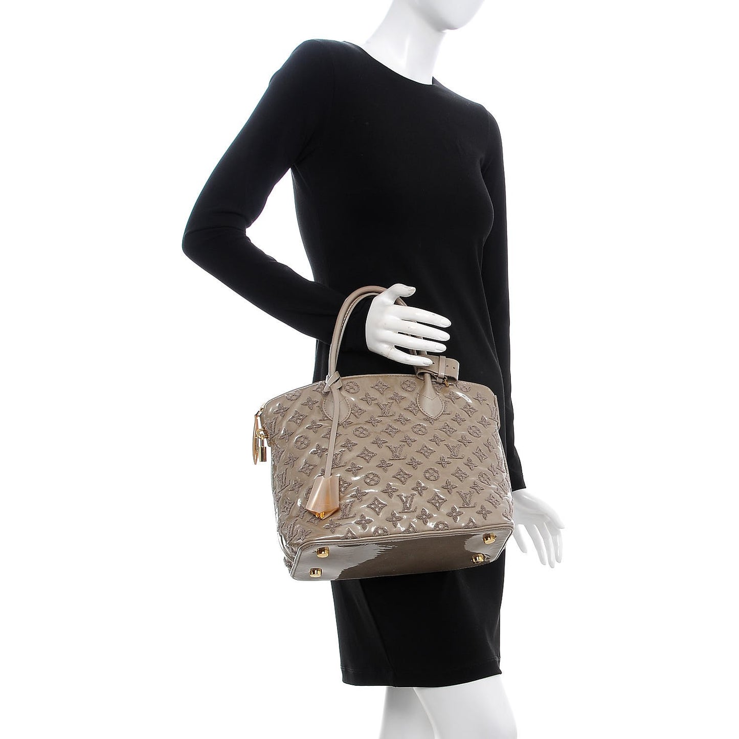 Patent Lambskin Fascination Lockit Gris