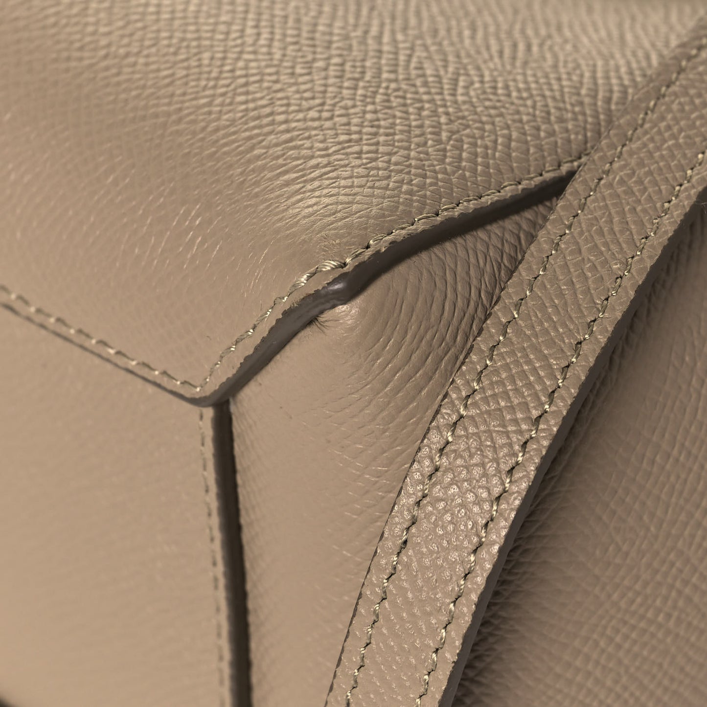 Grained Calfskin Nano Belt Bag Light Taupe