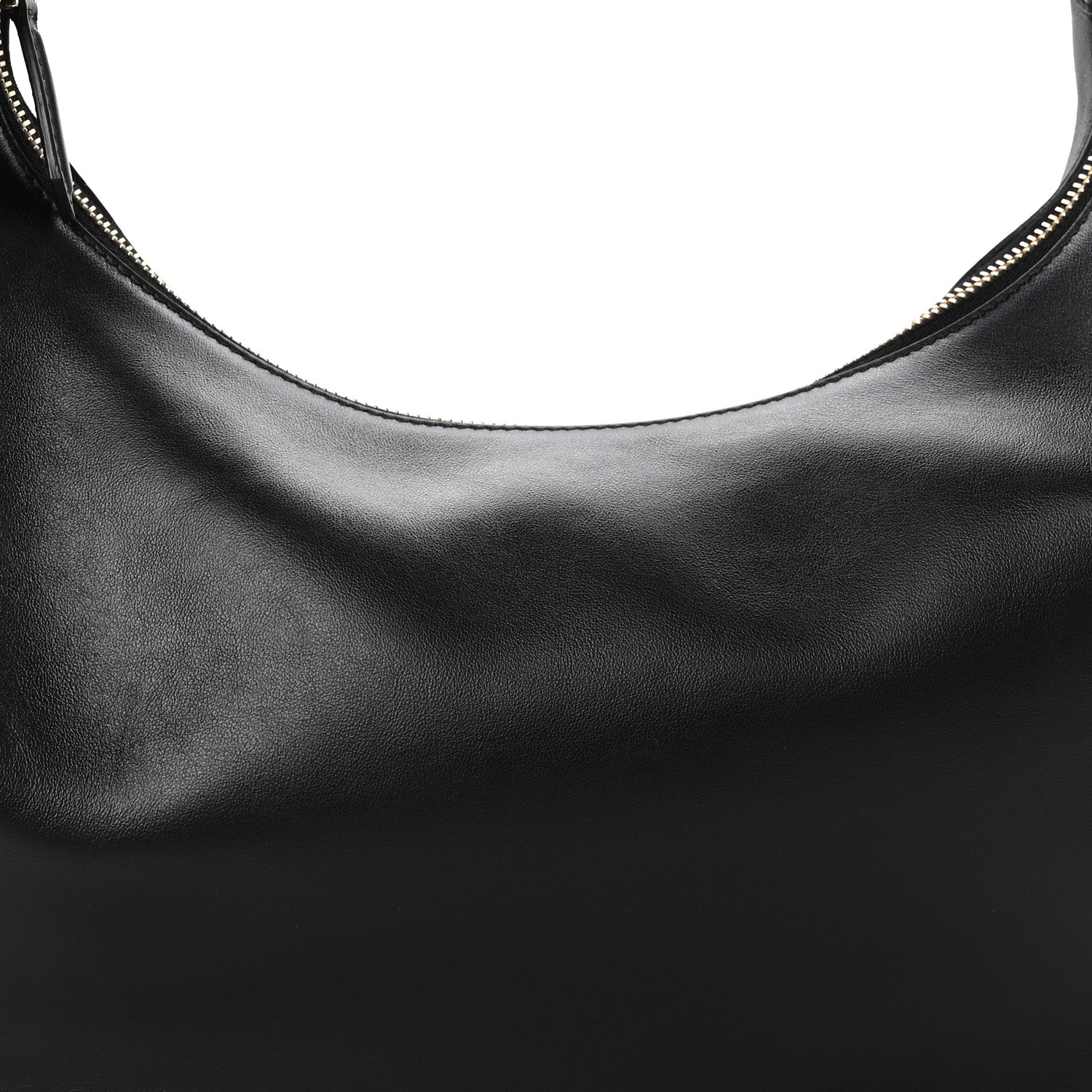 Fendi Vitello Grace Matte Medium Fendigraphy Hobo Bag Black 8 of 10