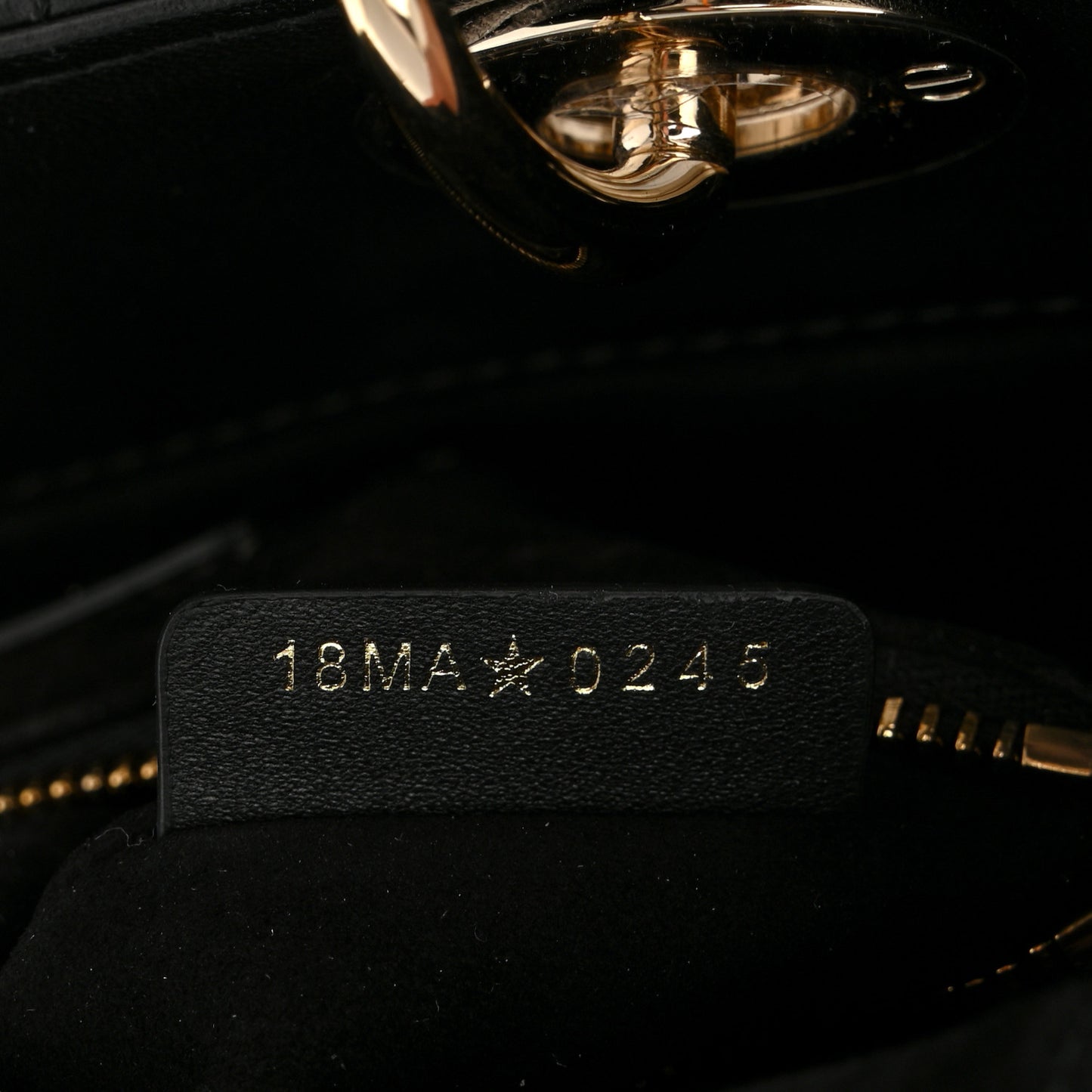 Lambskin Cannage Small My ABCDior Lady Dior Black