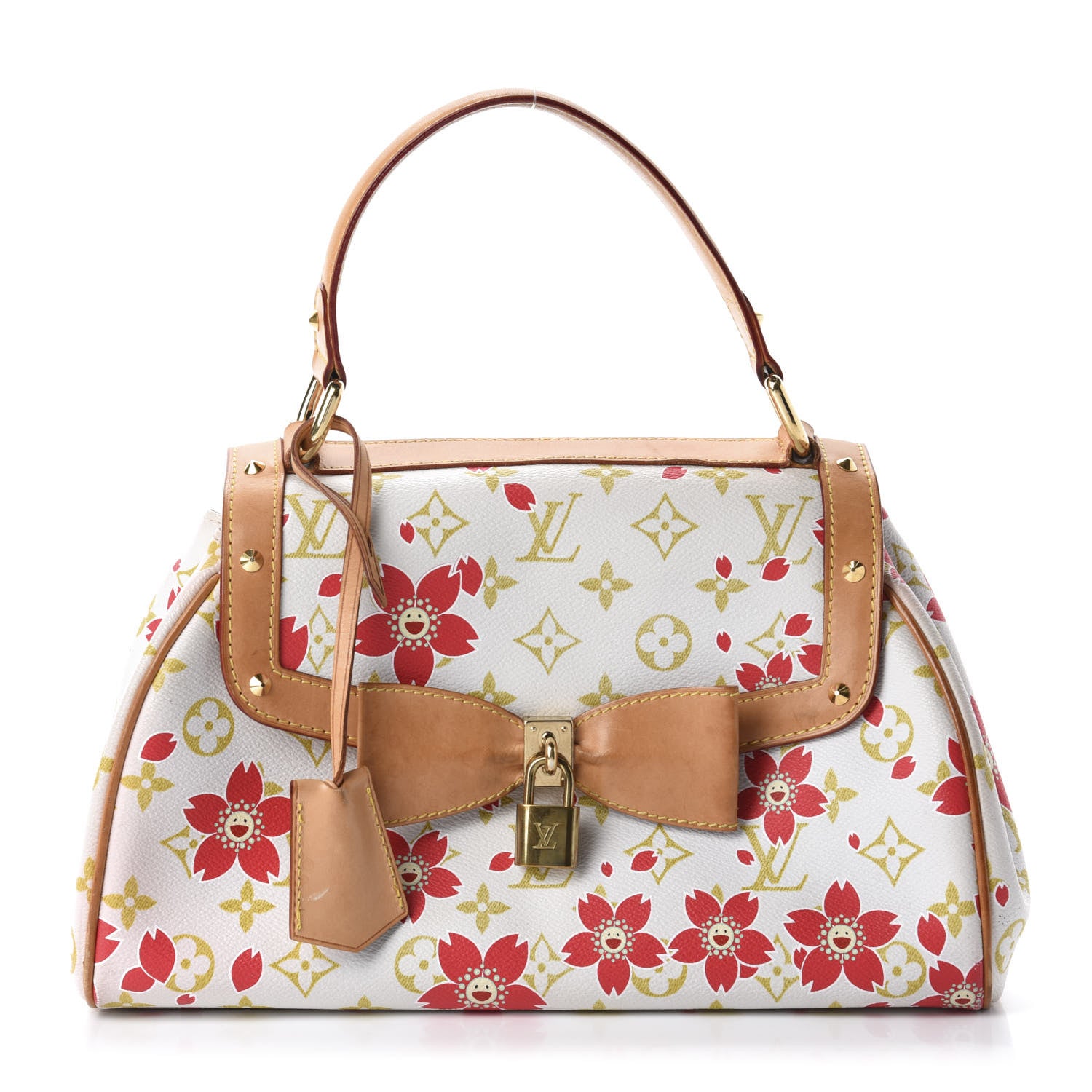 Louis Vuitton Monogram Cherry Blossom Sac Retro Bag Red 1 of 11