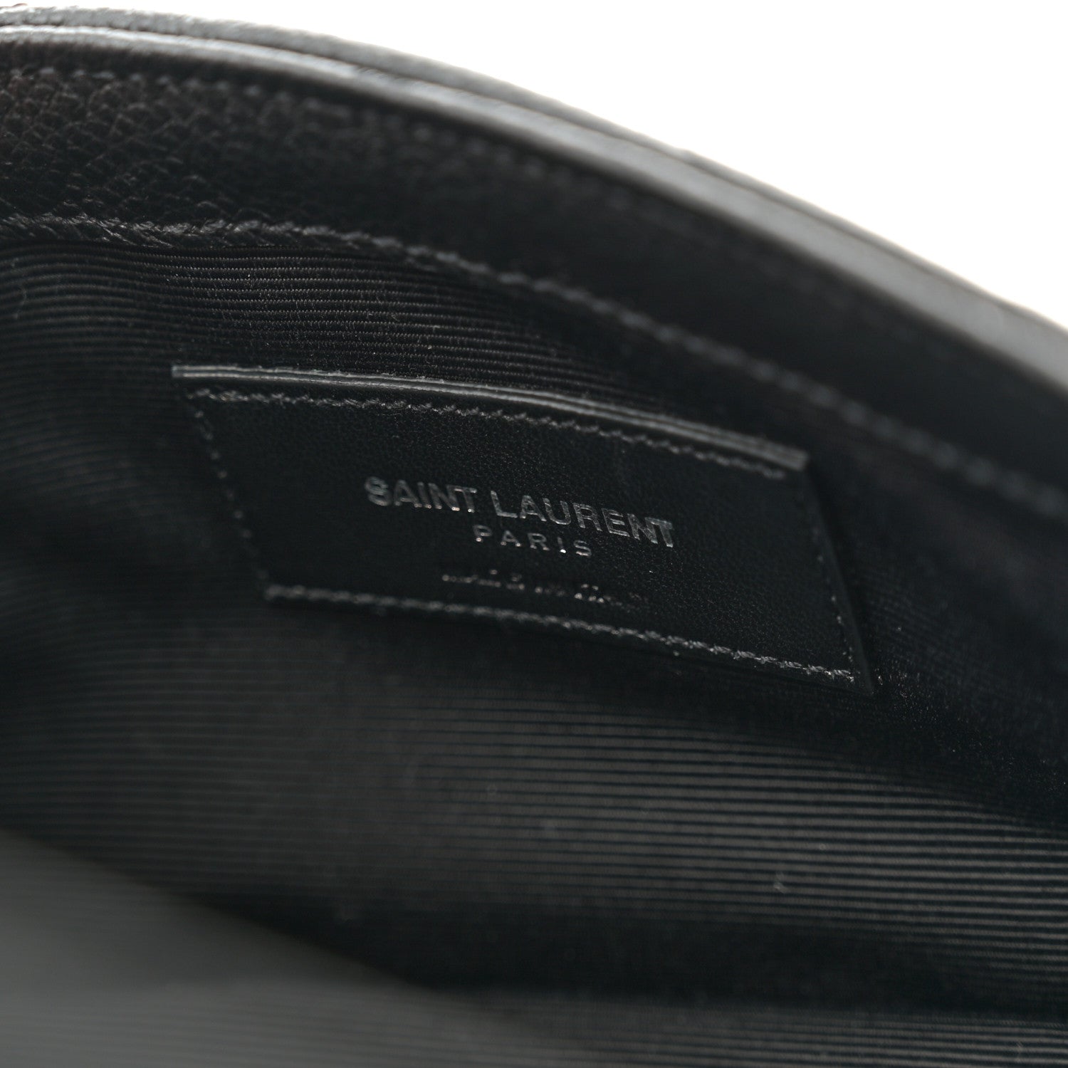 Saint Laurent Grained Calfskin Matelasse Chevron Classic Monogram Baby Chain Bag Black 6 of 11