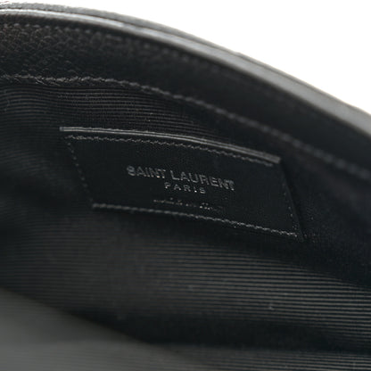 Saint Laurent Grained Calfskin Matelasse Chevron Classic Monogram Baby Chain Bag Black 6 of 11