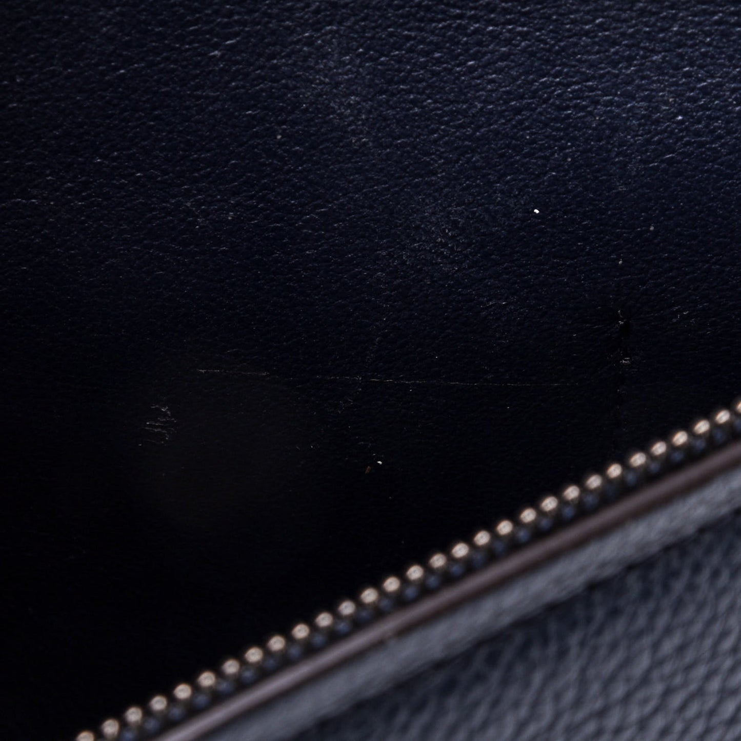 Drummed Calfskin Suede Medium Trapeze Navy Blue