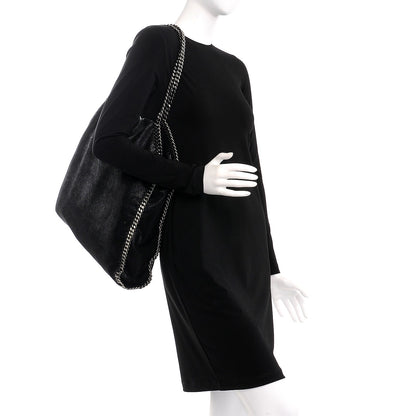 Stella McCartney Shaggy Deer Big Falabella Tote Black 2 of 8
