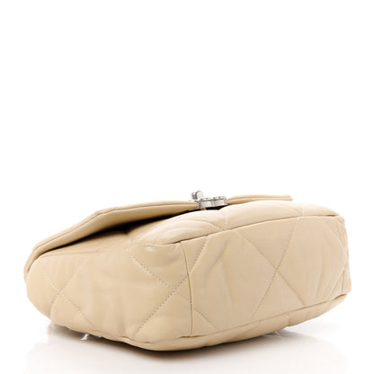 Chanel Lambskin Quilted Medium Chanel 19 Flap Light Beige 4 of 11