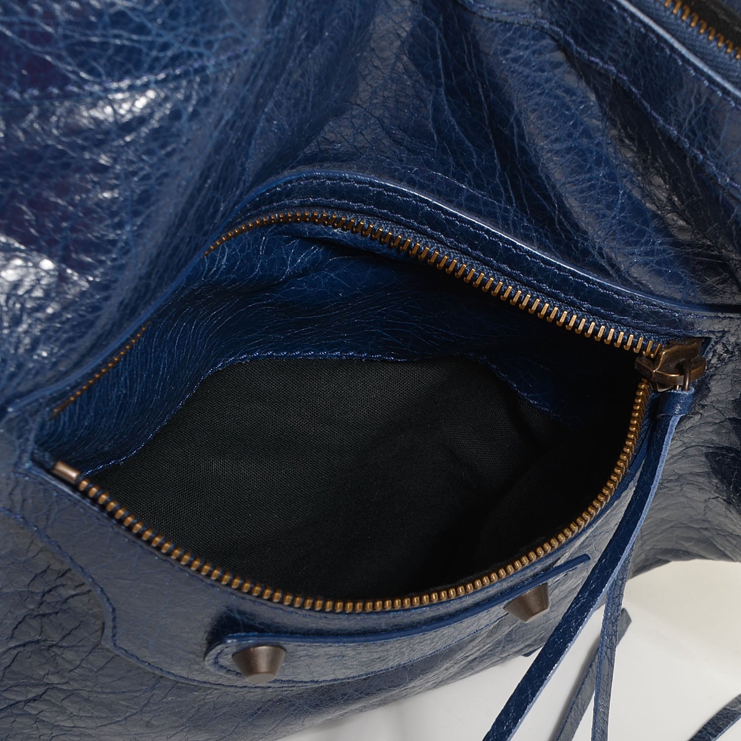 Balenciaga Agneau Classic Hardware Day Hobo Bleu Mineral 9 of 12